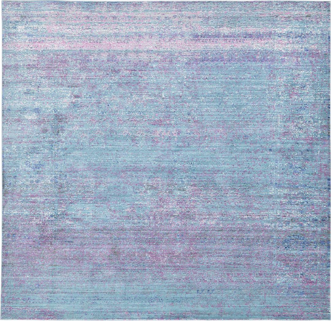 Light Blue 8' x 8' Aqua Square Rug Area Rugs eSaleRugs