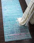 2' 7 x 9' 10 Aqua Runner Rug thumbnail