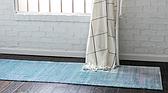 2' 7 x 9' 10 Aqua Runner Rug thumbnail
