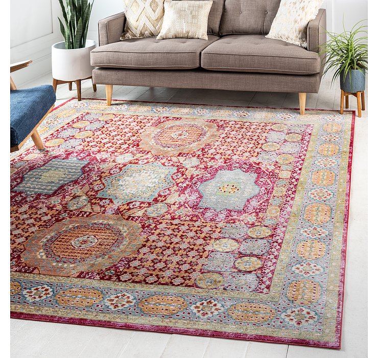 8' x 8' Aqua Square Rug