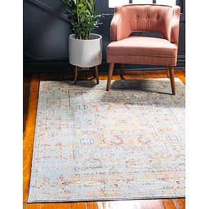 7' x 10' Aqua Rug