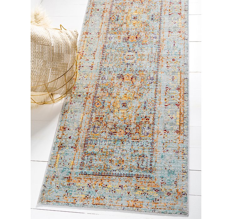 80cm x 300cm Aqua Runner Rug