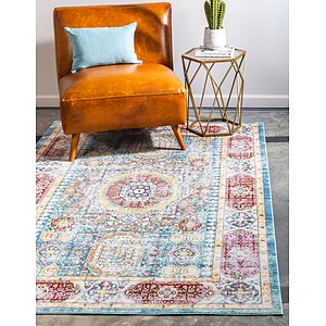 7' x 10' Aqua Rug