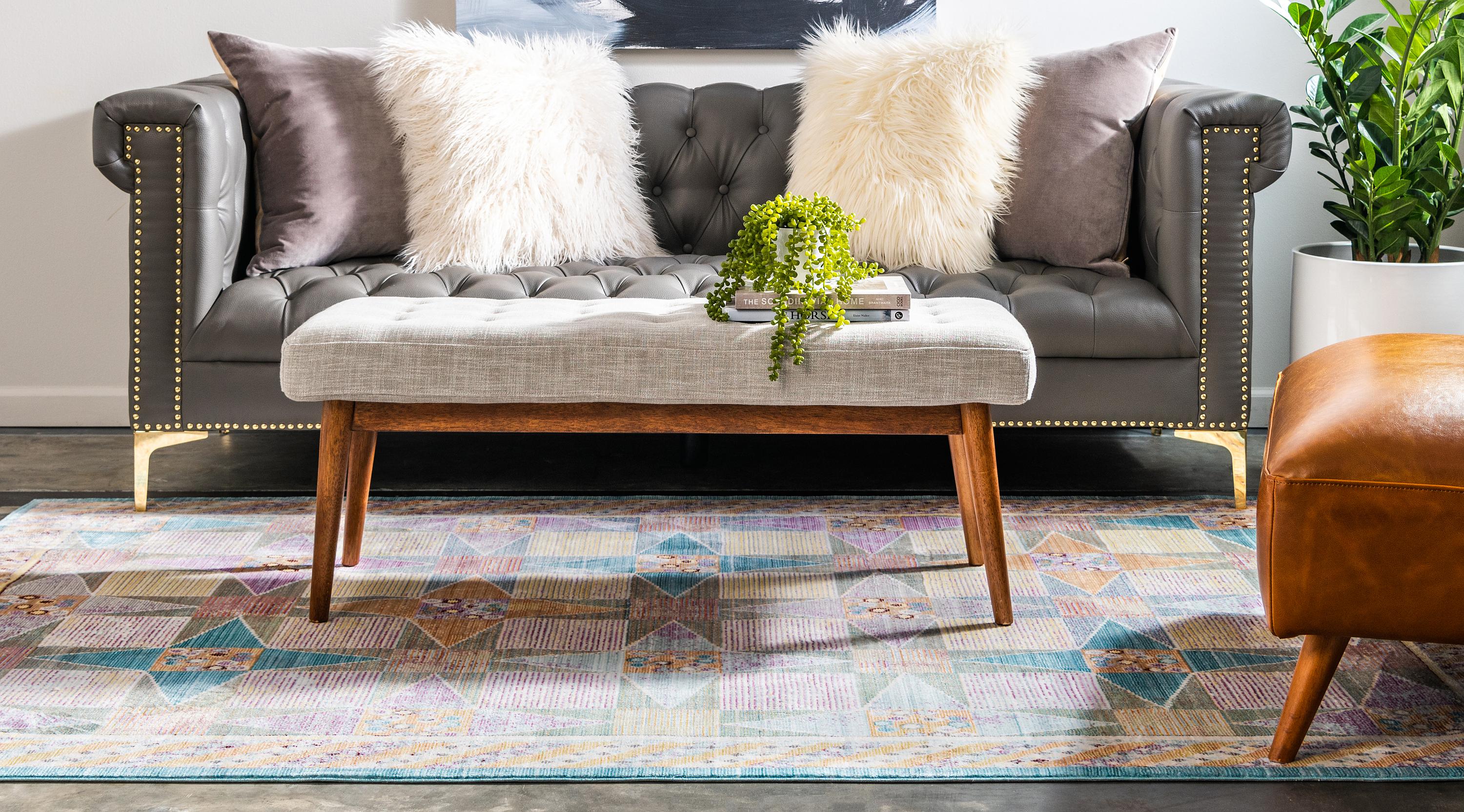 Multicolor 9' x 12' Aqua Rug eSaleRugs