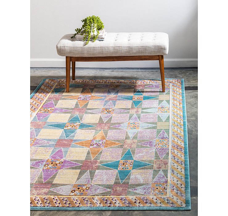 6' x 9' Aqua Rug