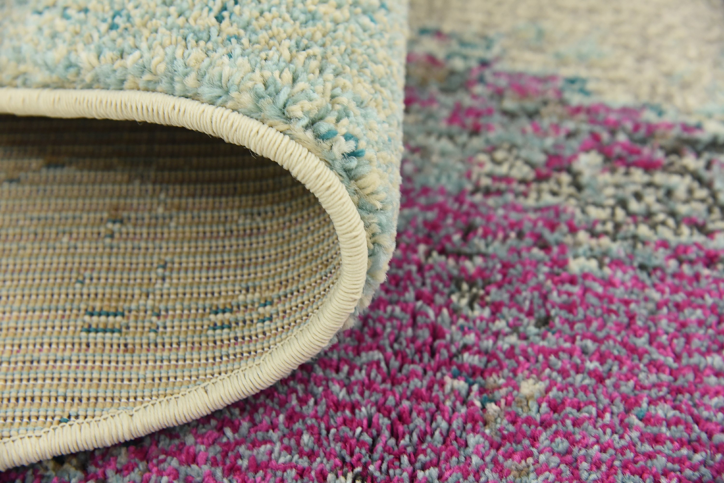 Light Blue 8' x 8' He & I Round Rug Area Rugs eSaleRugs