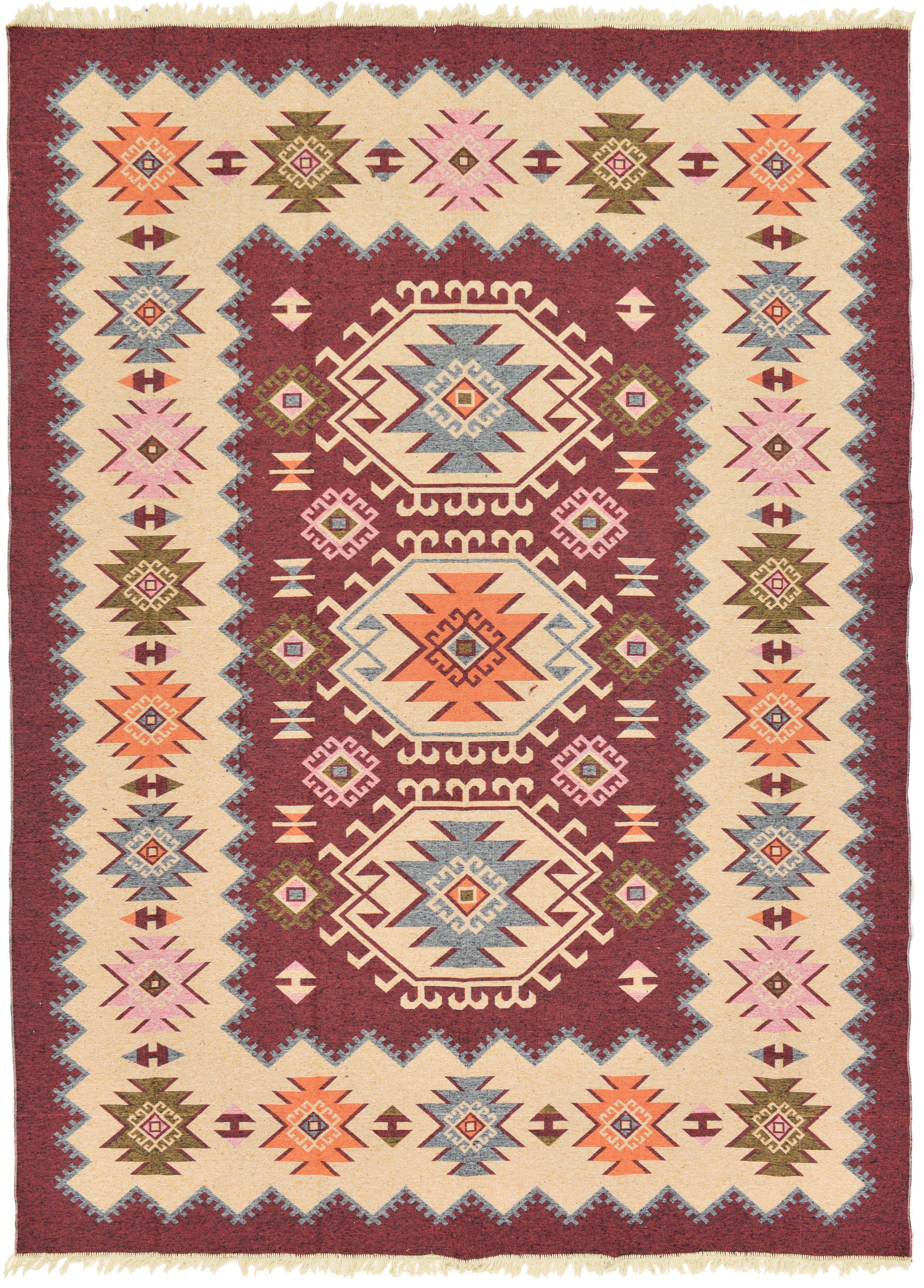 Red 8' 10 x 12' Kilim Dhurrie Rug eSaleRugs