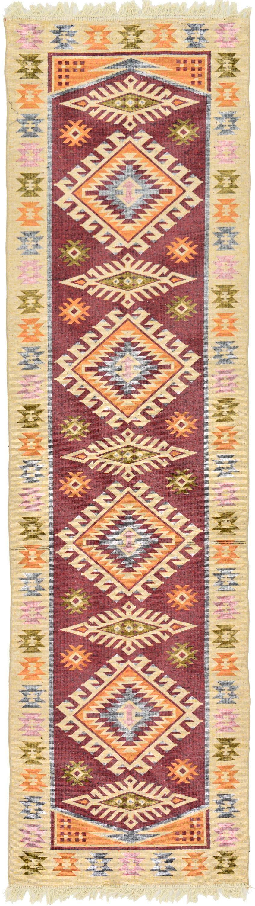 Red 2' 8 x 9' 8 Kilim Dhurrie Runner Rug eSaleRugs