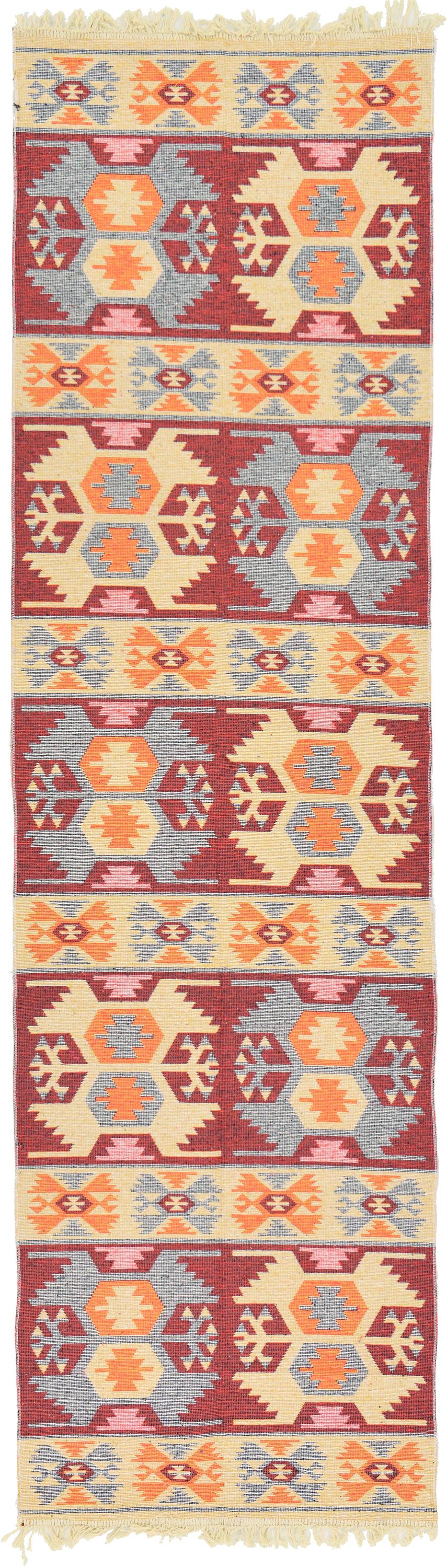 Red 2' 8 x 9' 6 Kilim Dhurrie Runner Rug eSaleRugs