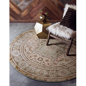 Unique Loom 8' x 8' Palace Round Rug