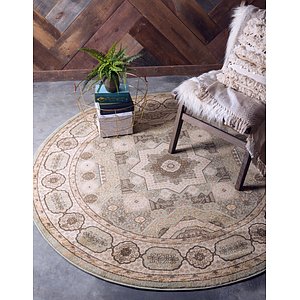 6' x 6' Mamluk Round Rug