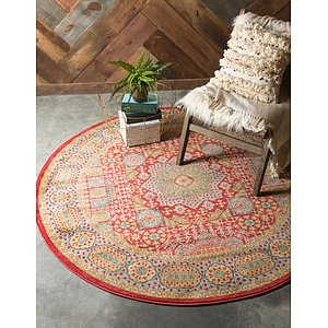 Unique Loom 8' x 8' Palace Round Rug