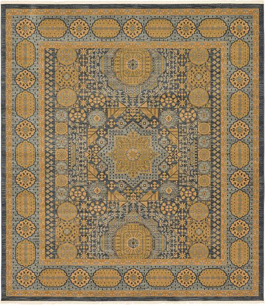 Blue 10 X 11 4 Mamluk Square Rug Area Rugs Erugs Main Image Of Rug