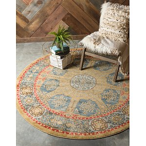 8' x 8' Mamluk Round Rug