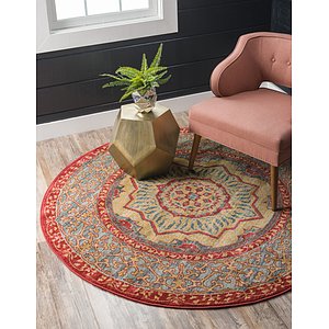 8' x 8' Mamluk Round Rug
