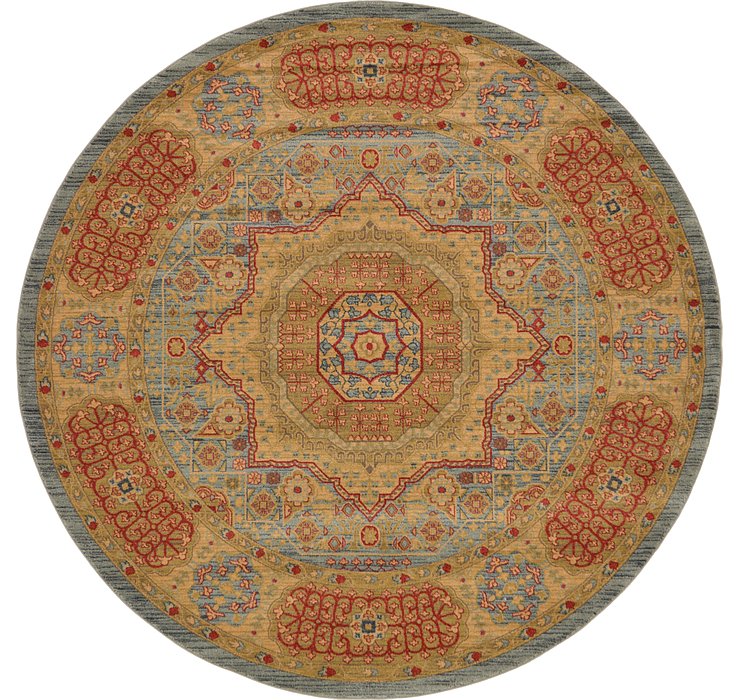 8' x 8' Mamluk Round Rug