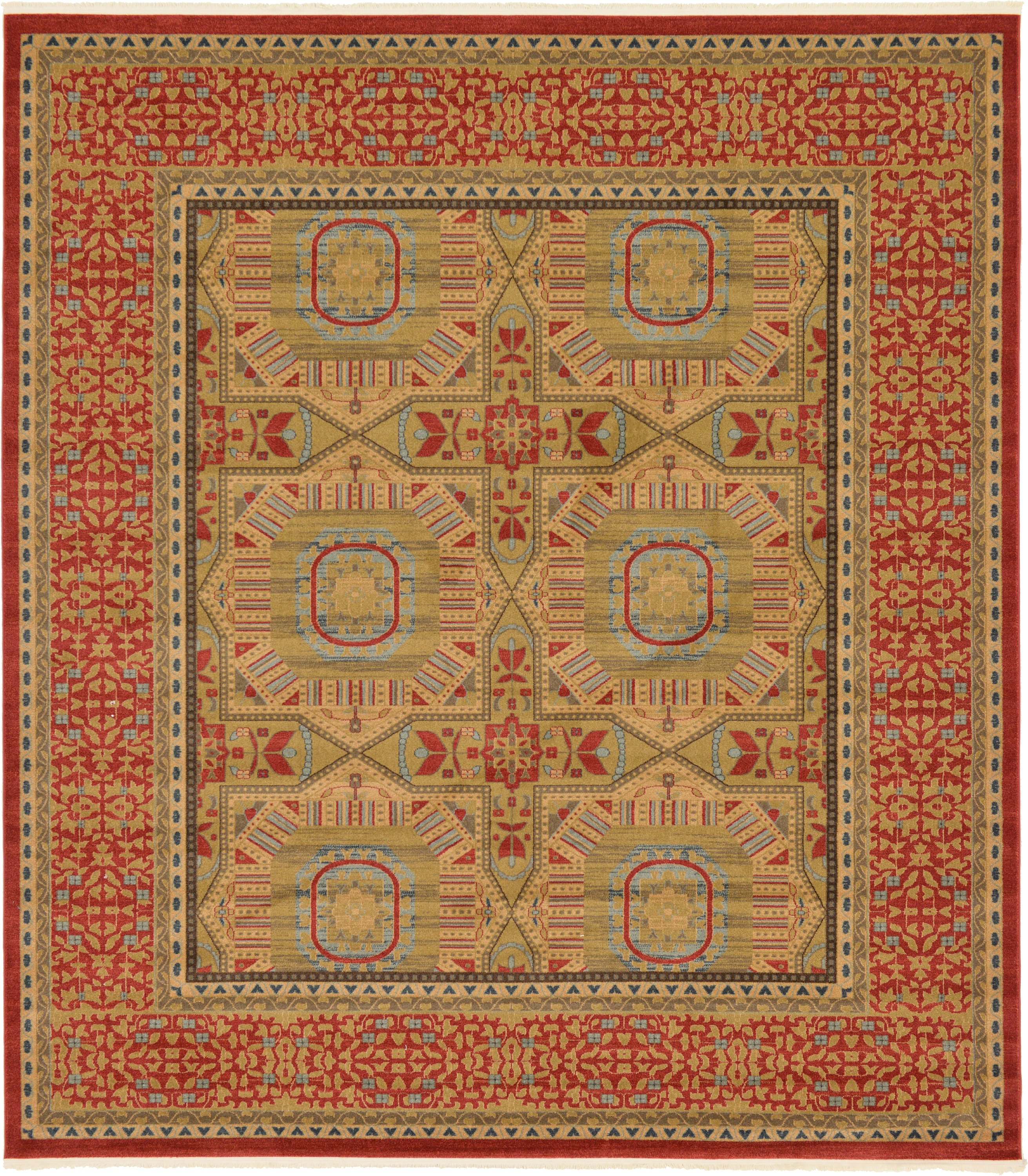 Red 10 X 11 4 Amina Square Rug Area Rugs