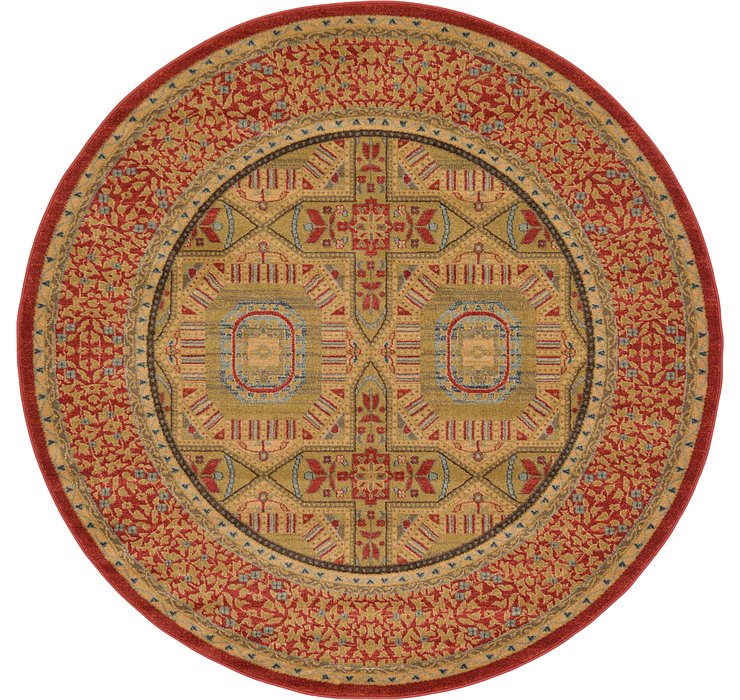 6' x 6' Mamluk Round Rug