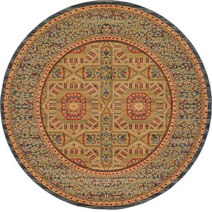 8' x 8' Mamluk Round Rug