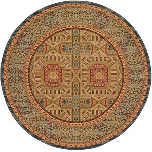 6' x 6' Mamluk Round Rug