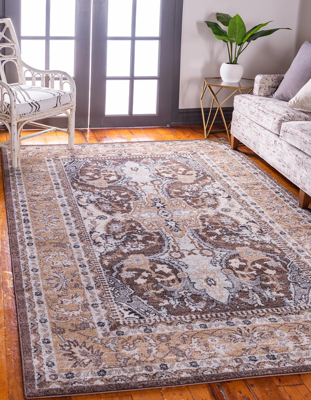 Brown 5' x 8' Heritage Rug iRugs UK