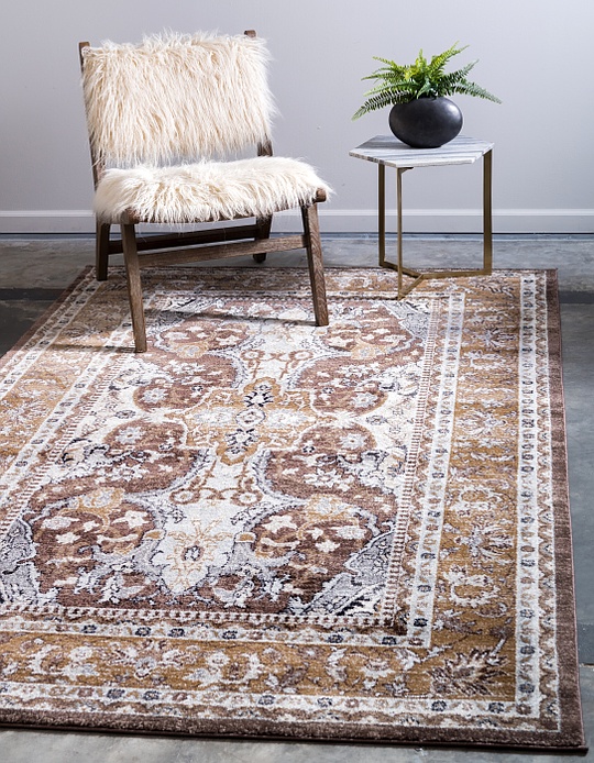 Brown 4' x 6' Heritage Rug Area Rugs iRugs UK