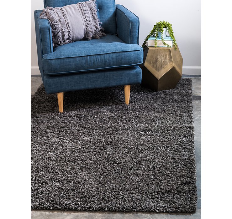  Graphite Gray Solid Shag Rug