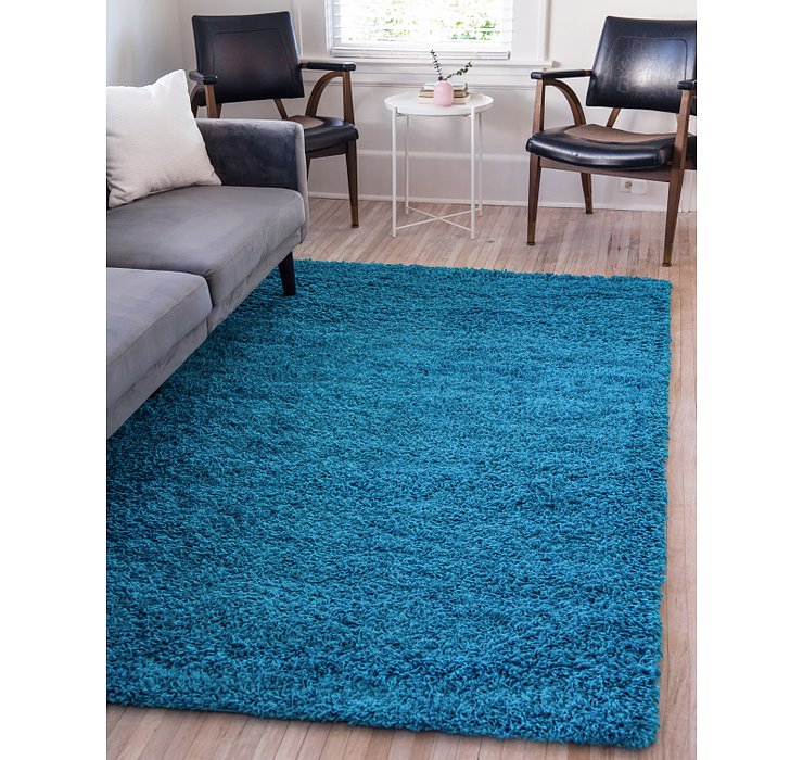 8' x 11' Solid Shag Rug