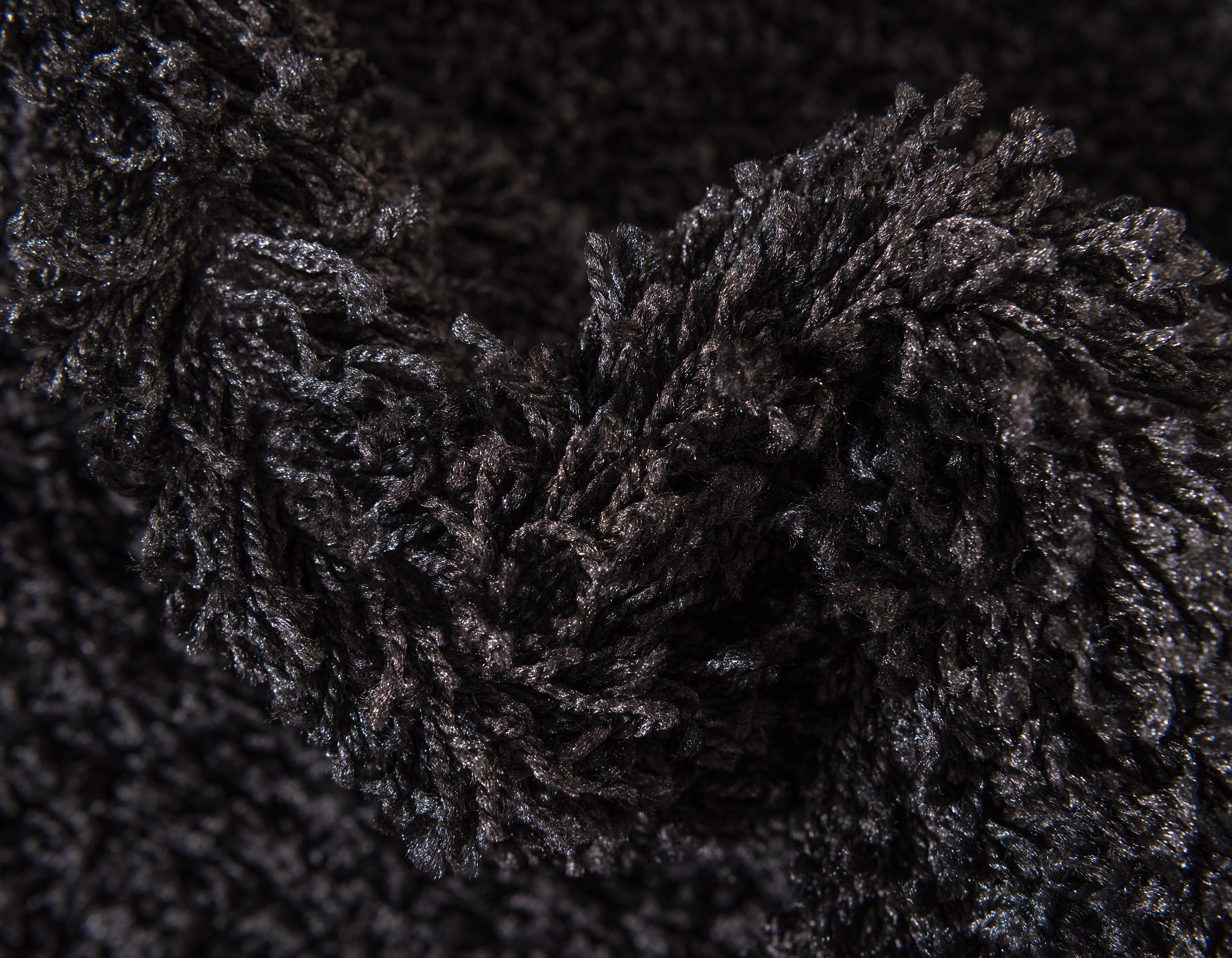 Jet Black 6' x 9' Solid Shag Rug eSaleRugs