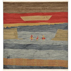 Unique Loom 6' x 6' Fars Square Rug
