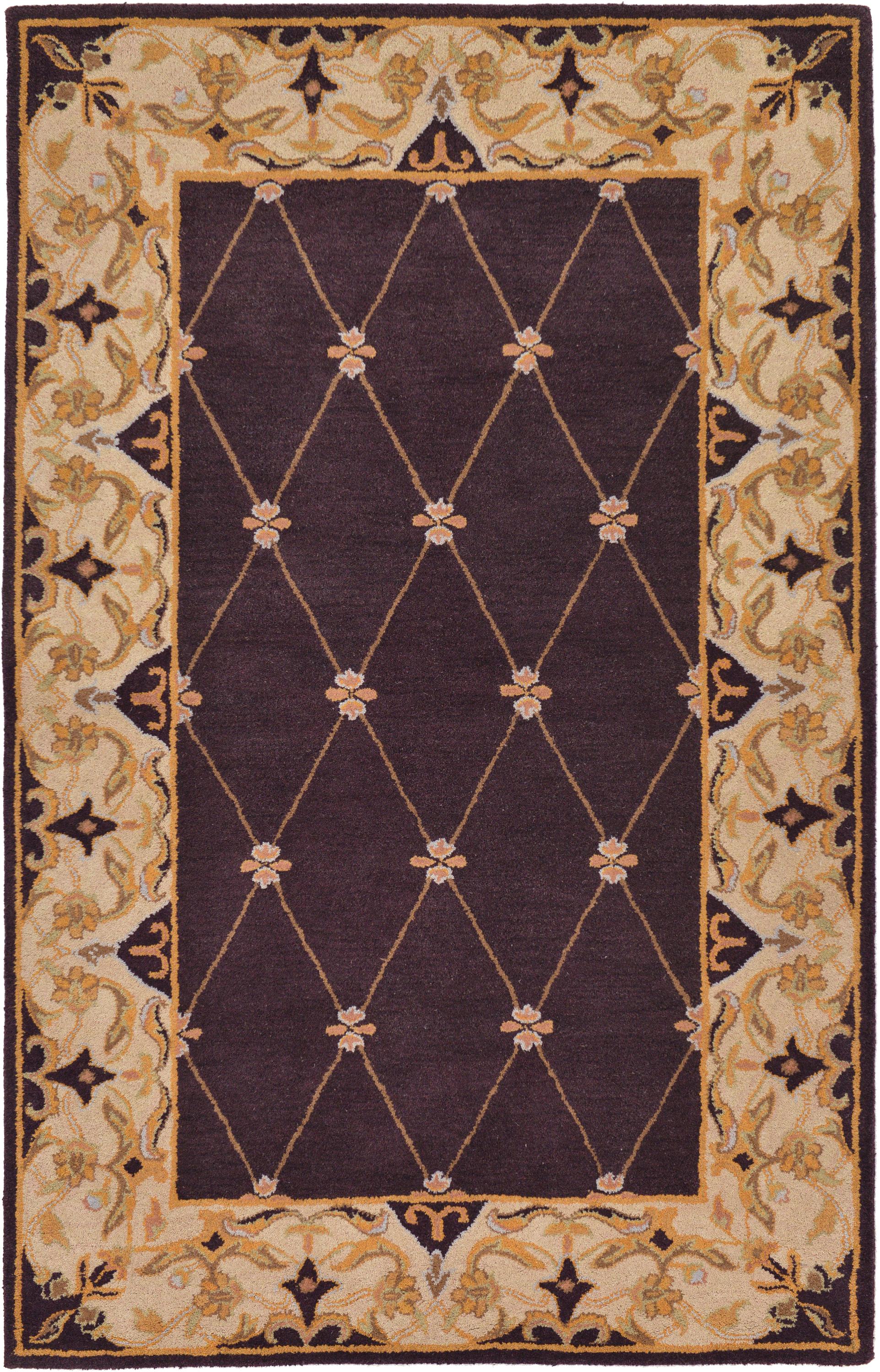 Purple 5' x 7' 10 Classic Aubusson Rug Rugs.ca