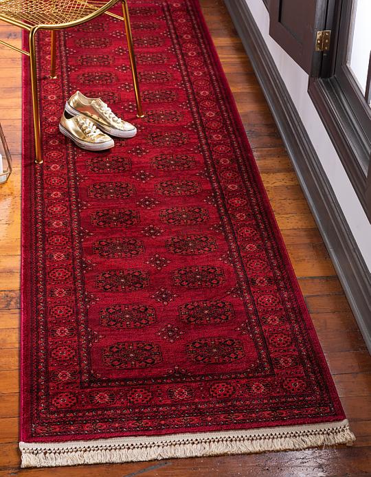 Red 2' 7 x 10' Bokhara Runner Rug Area Rugs eSaleRugs