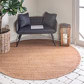 6' x 6' Outdoor Border Round Rug thumbnail