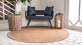 6' x 6' Outdoor Border Round Rug thumbnail