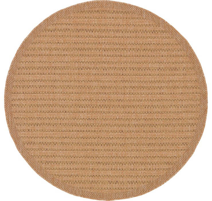 6' x 6' Outdoor Border Round Rug