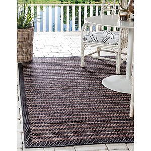 8' x 11' 4 Outdoor Border Rug