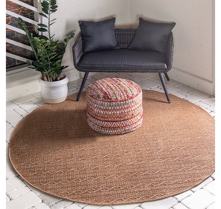 6' x 6' Outdoor Modern Round Rug