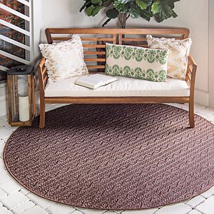 Unique Loom 6' x 6' Outdoor Modern Round Rug