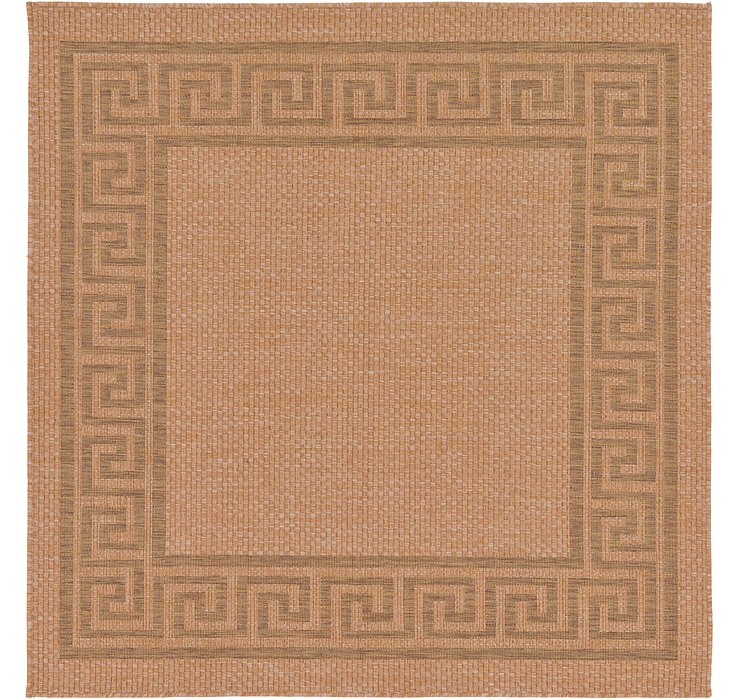 6' x 6' Outdoor Border Square Rug