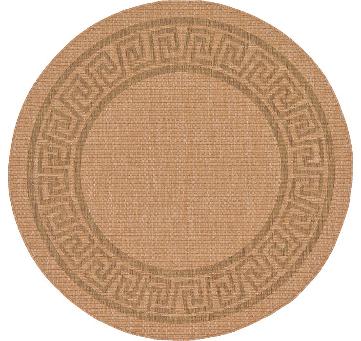 6' x 6' Outdoor Border Round Rug