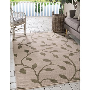 Unique Loom 8' x 11' 4 Outdoor Botanical Rug