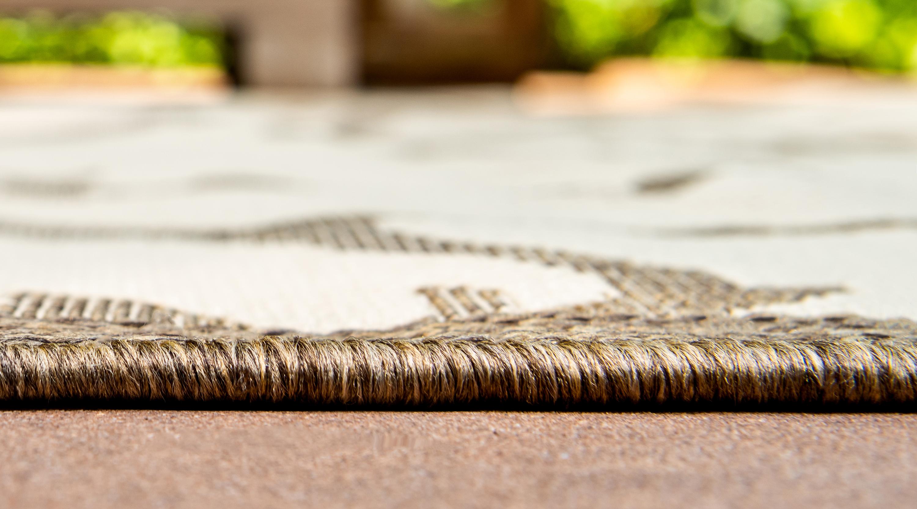 Beige 3' 3 x 5' Outdoor Botanical Rug eSaleRugs