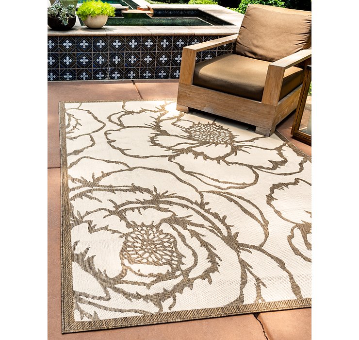 9' x 12' Outdoor Botanical Rug