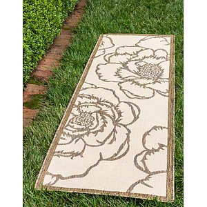 Unique Loom 2' 2 x 6' Outdoor Botanical Runne...