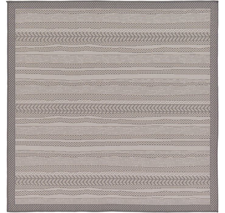 6' x 6' Outdoor Border Square Rug