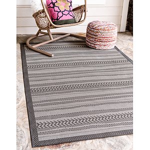 8' x 11' 4 Outdoor Border Rug