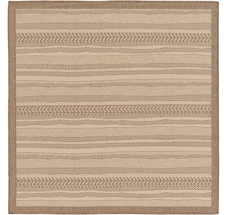 6' x 6' Outdoor Border Square Rug