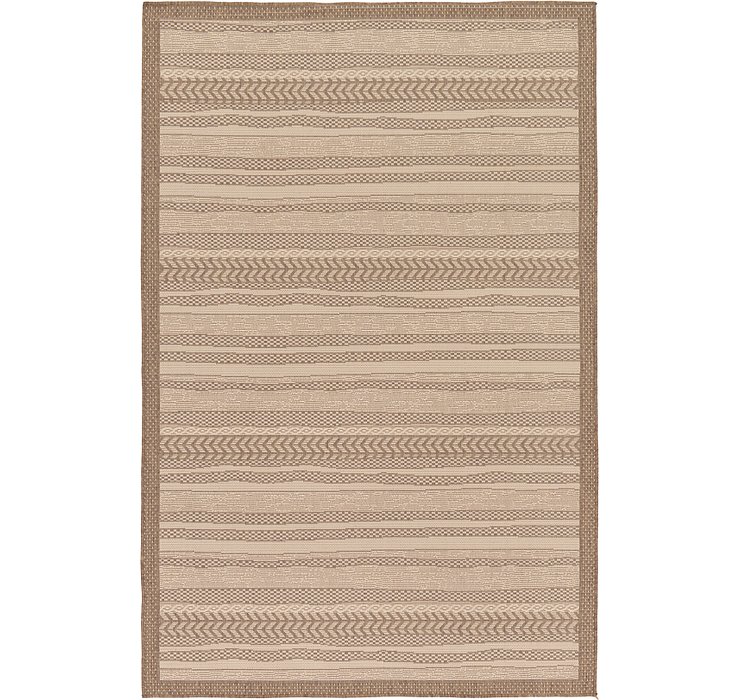 5' 3 x 8' Outdoor Border Rug