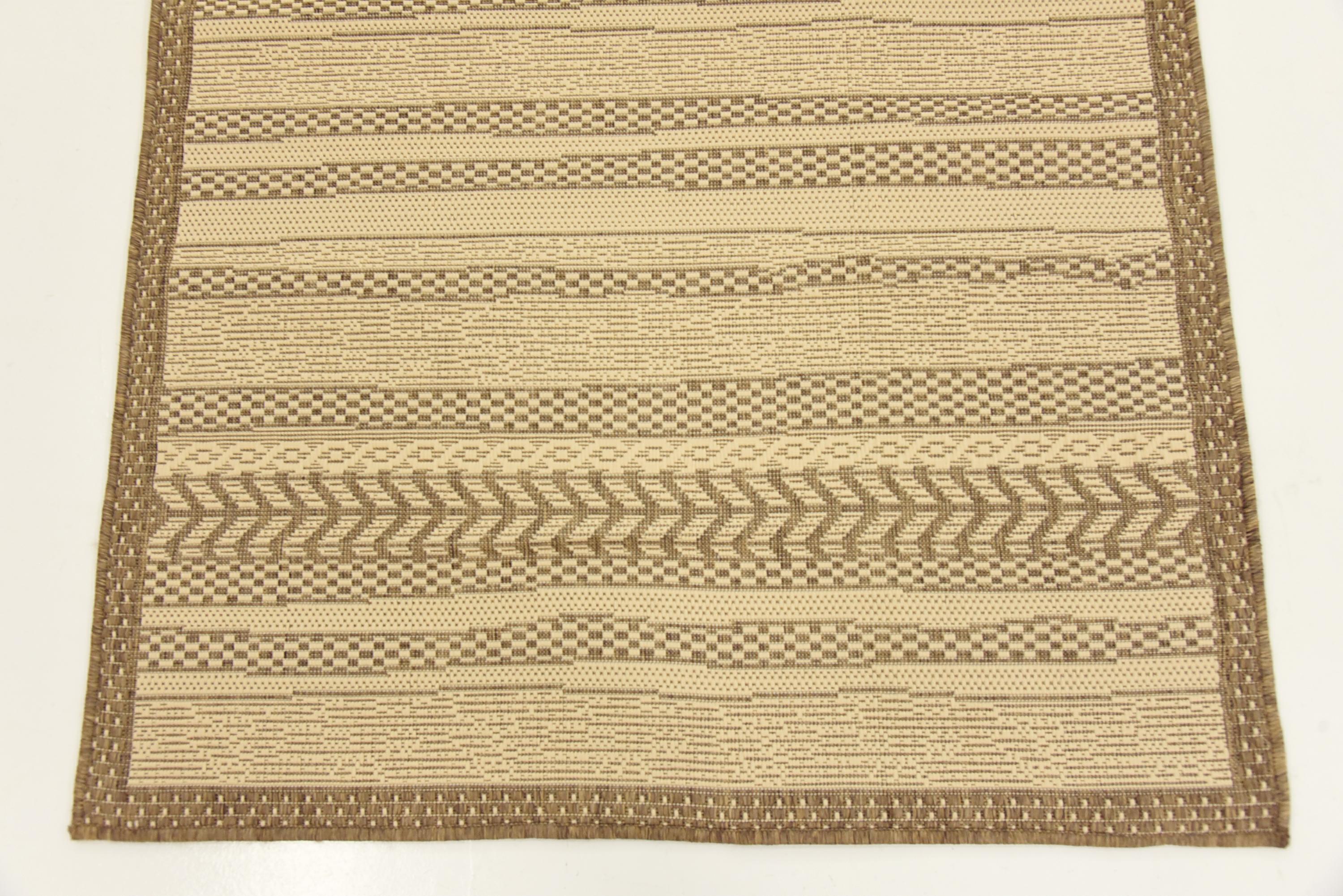 Beige 3' 3 x 5' Outdoor Border Rug eSaleRugs
