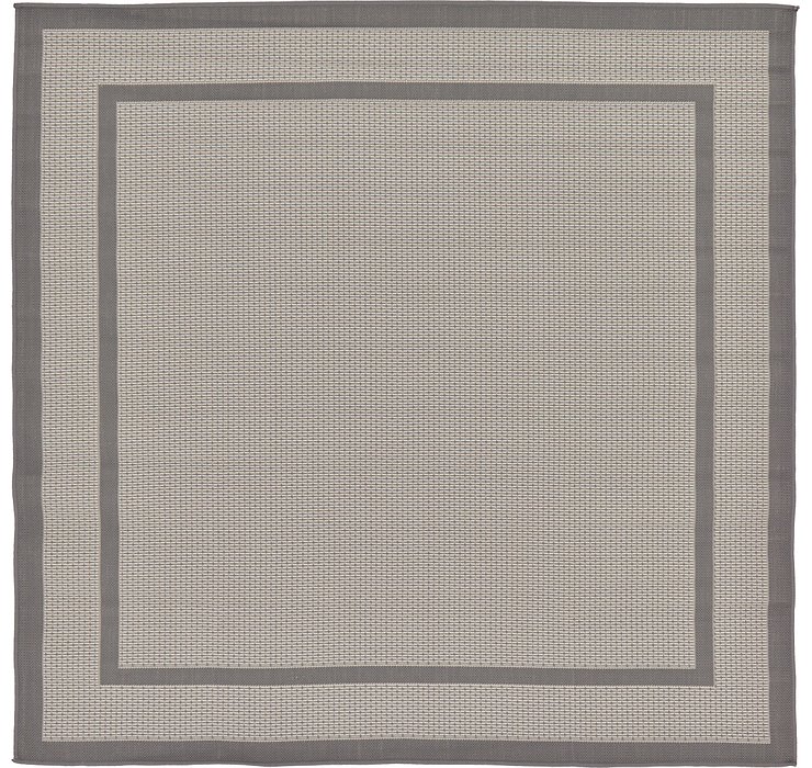 6' x 6' Outdoor Border Square Rug